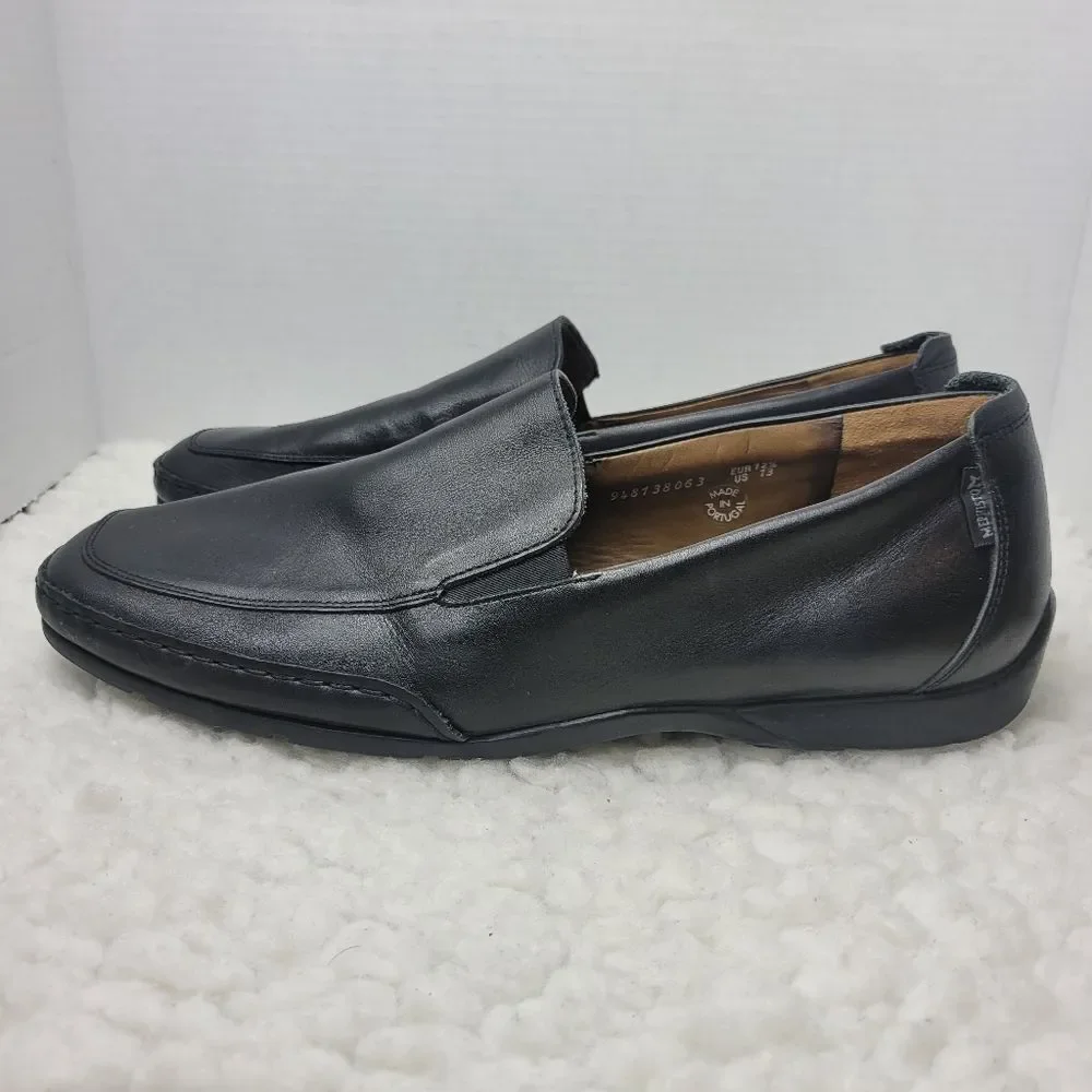 Mephisto Edlef Men's Slip On Loafer Size 13  Smooth Black Leather Shoes